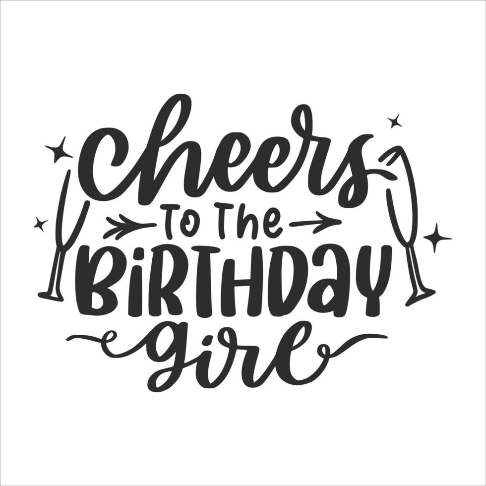 Birthday Party Lettering Quotes for Poster and T-Shirt Design vector