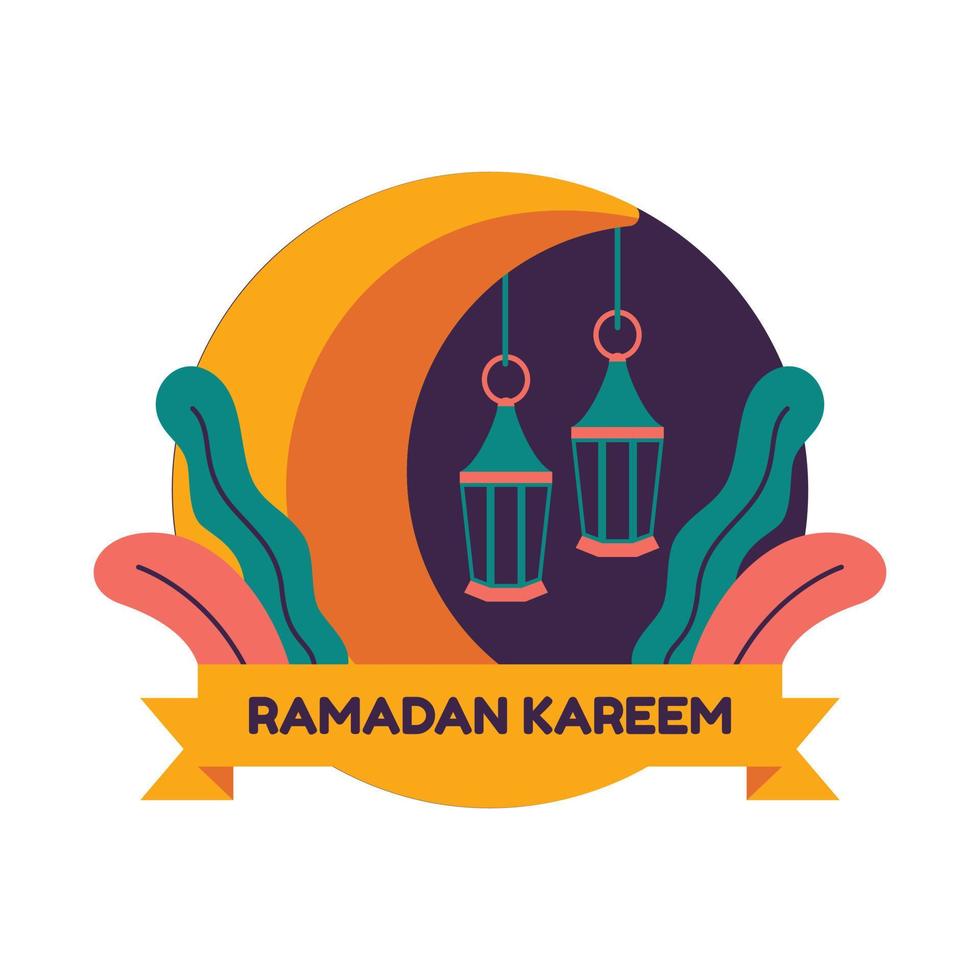 Ramadan Kareem with Islamic Illustration Ornament. Ramadan Kareem greeting background islamic with Mosque vector