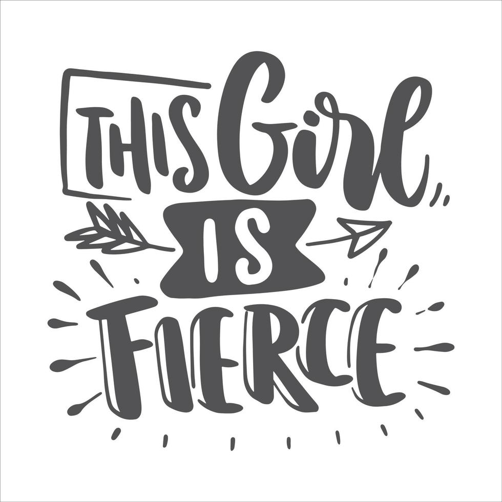 Girl Power Lettering Quotes Motivational Inspirational Printable Poster, Cards, T-Shirt Design, etc. vector