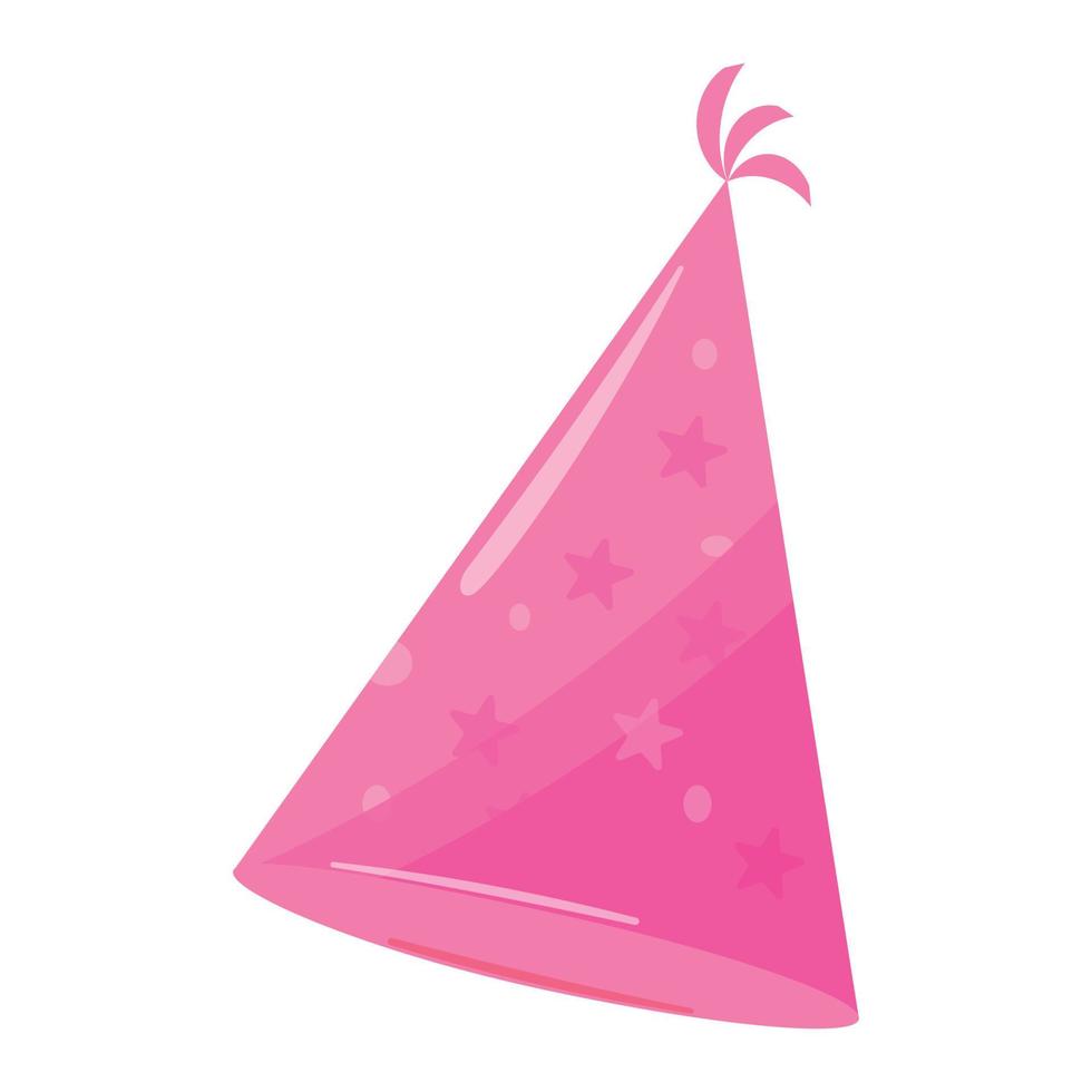 A festive hat for a birthday. Colorful hat on a white vector