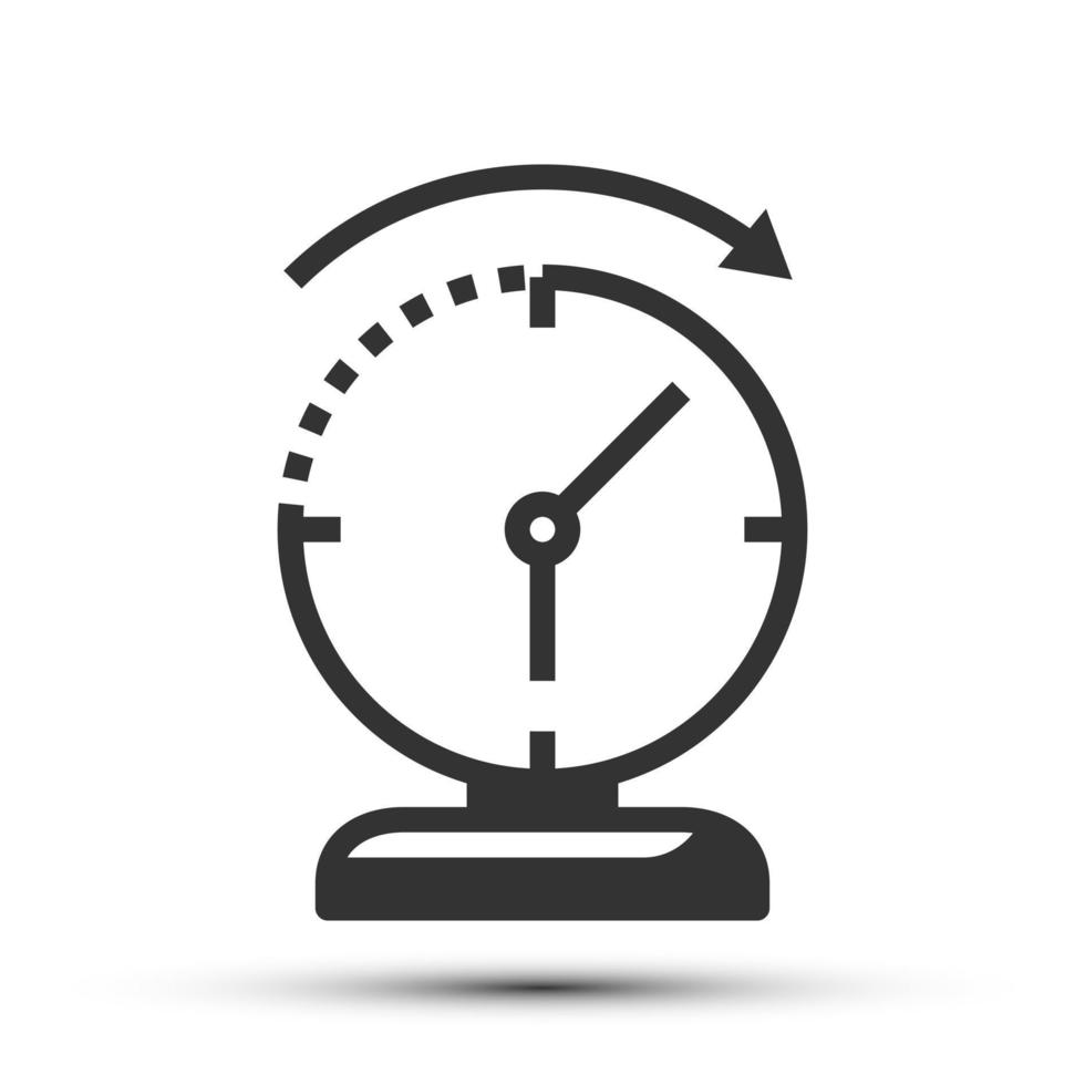 Simple period solid icon, date and time logistic related concept on the white background for UX, UI design vector