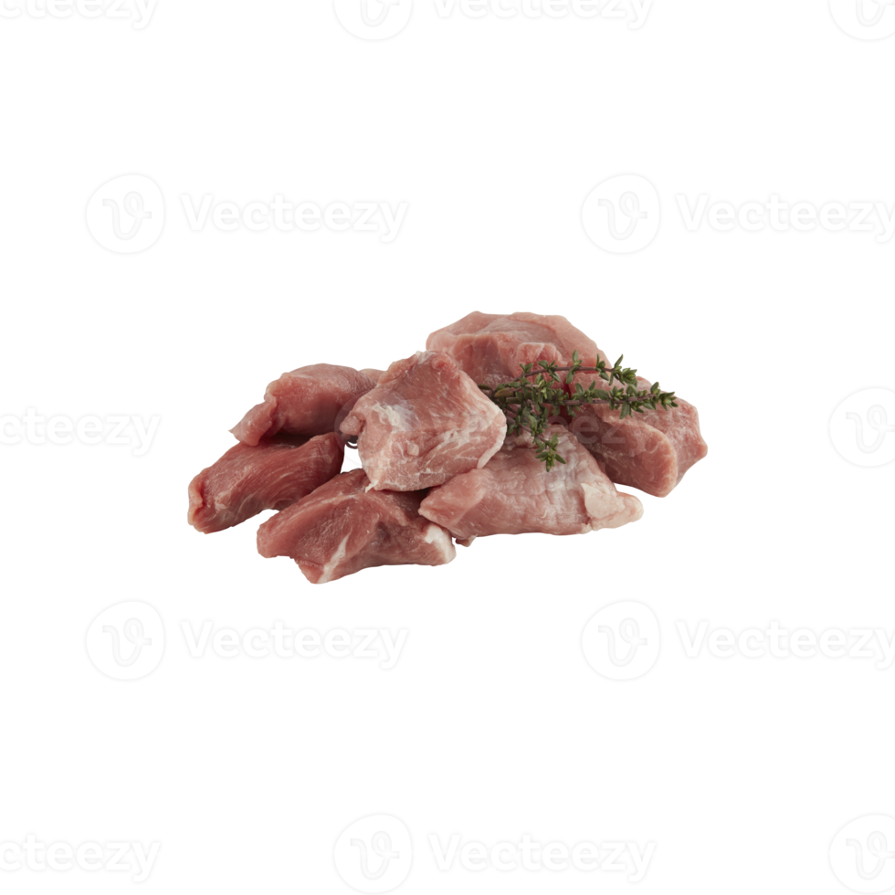 fresh pork with cut out isolated on background transparent png