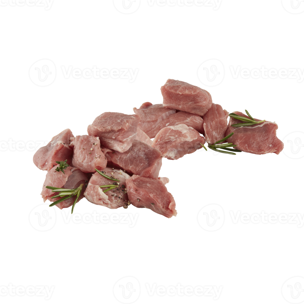 fresh pork with cut out isolated on background transparent png