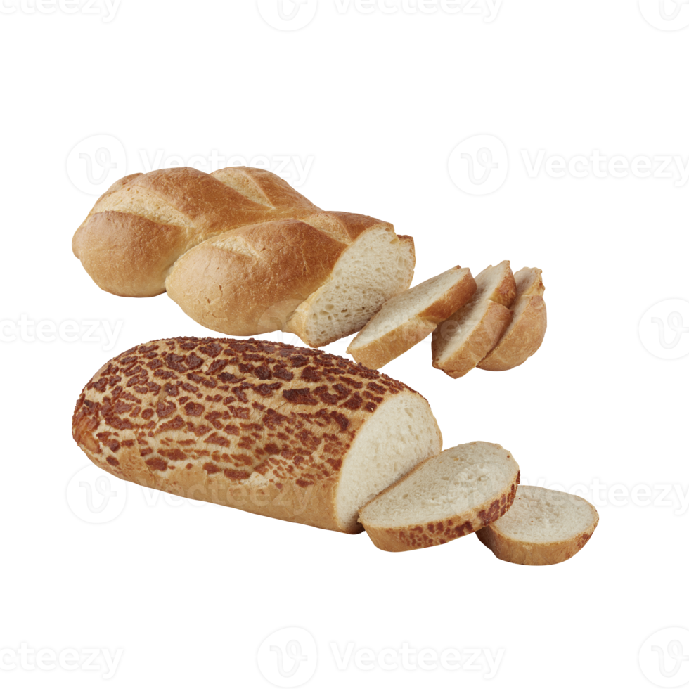 bread with cut out isolated on background transparent png