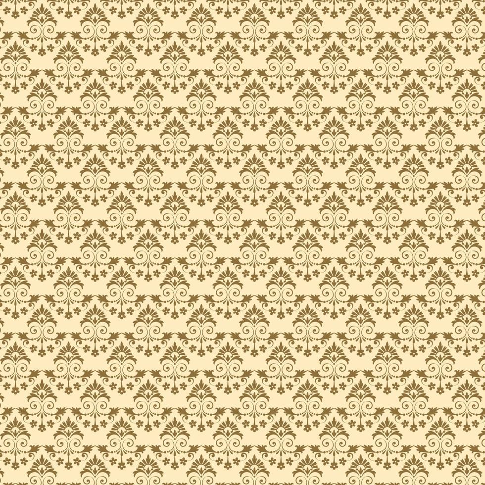 Floral seamless pattern with baroque style ornament. Modern stylish texture. vector