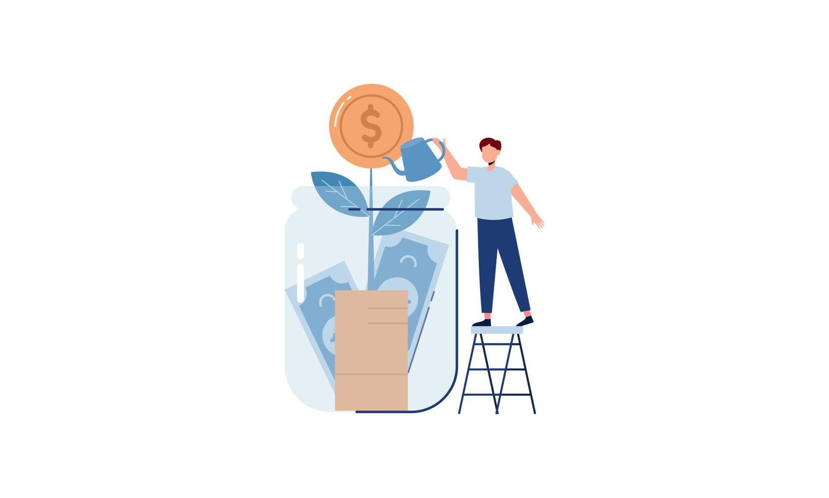Financial Investment Vector Illustration