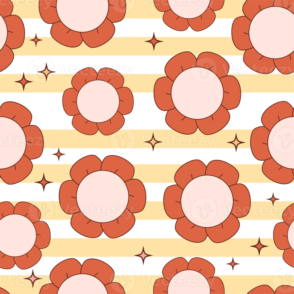 seamless pattern with Flower Power png