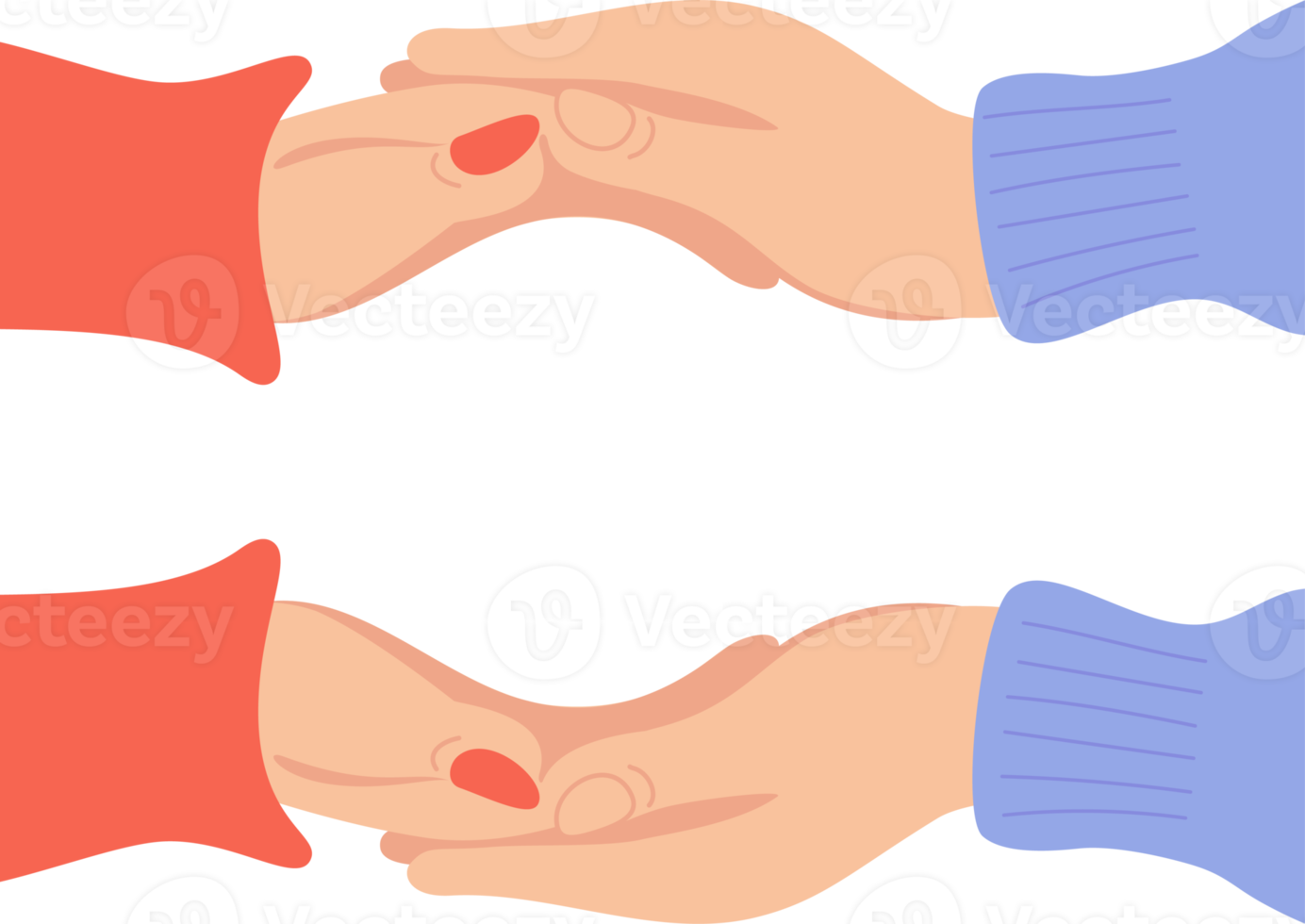 Male and female hands gently holding png