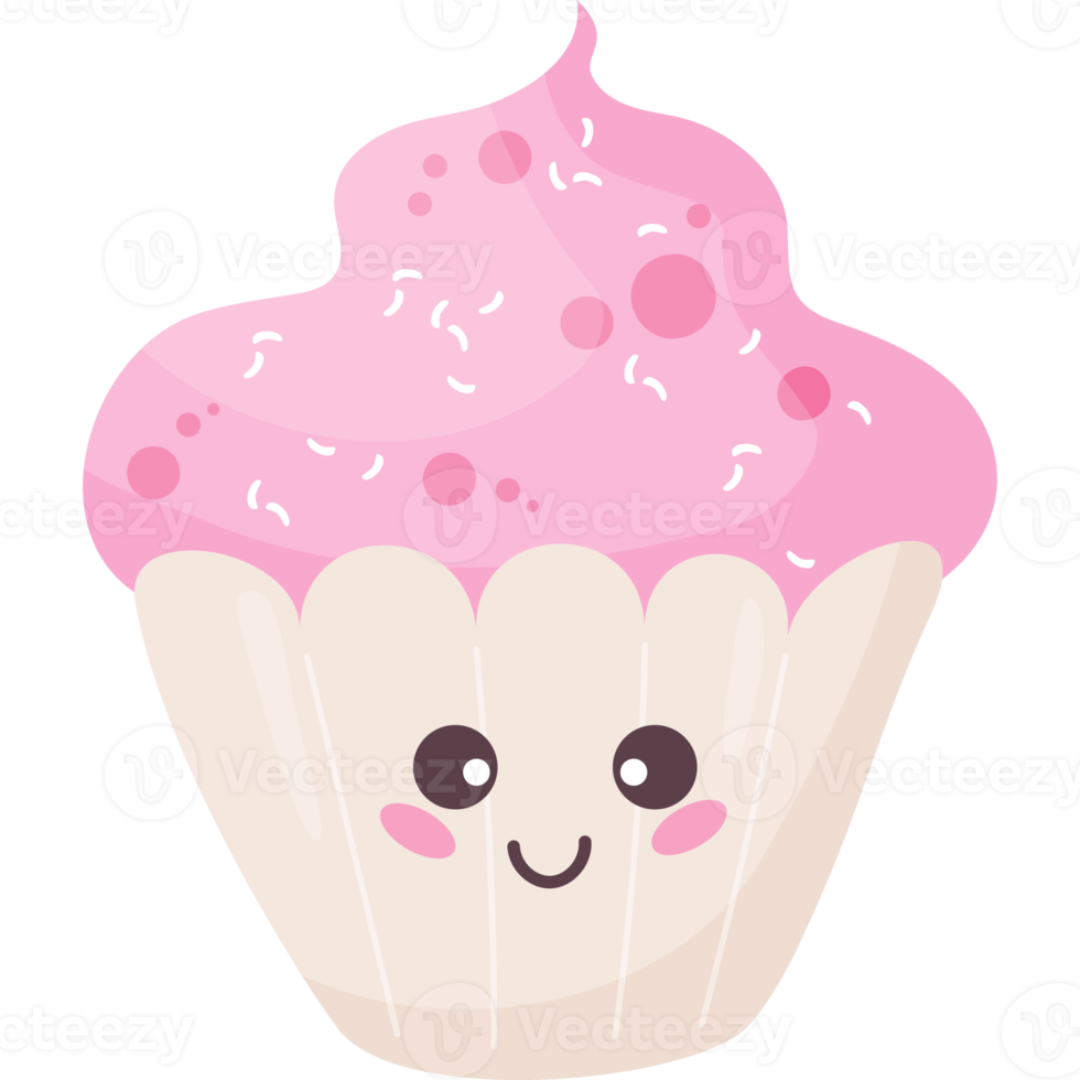 süßer Cartoon-Cupcake png