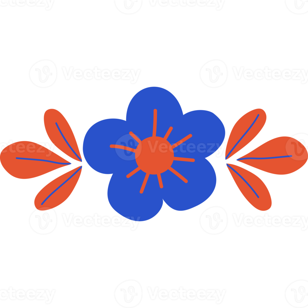 dekorativ Blume Blätter png