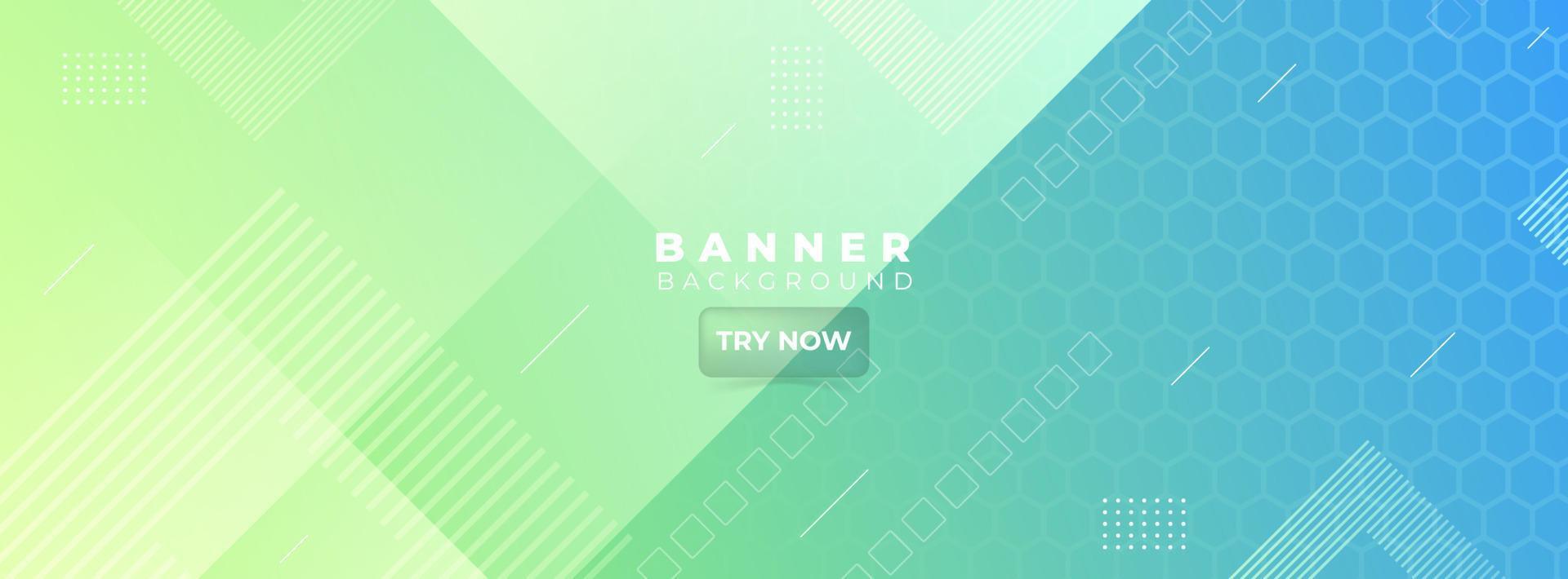 background banners. colorful.elegant blue and green gradient combination of hexagonal and memphis effect eps 10 vector