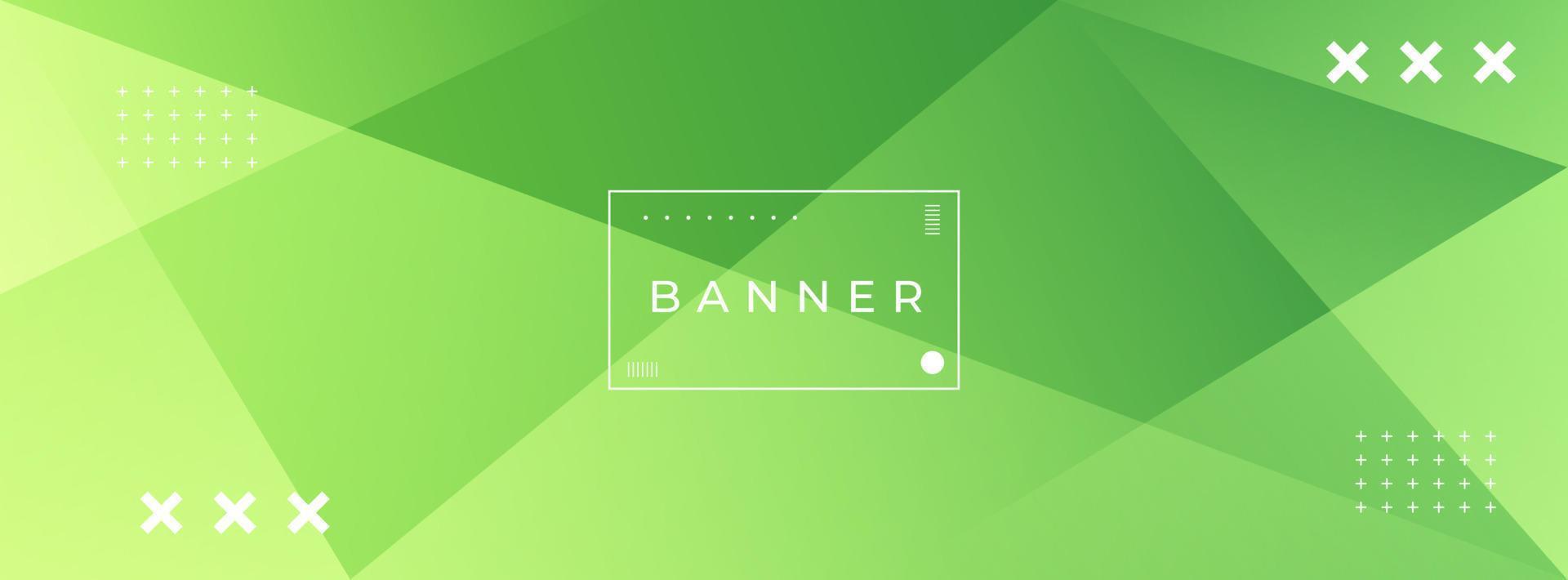 banner background. colorful, yellow green gradation .geometric cross eps 10 vector