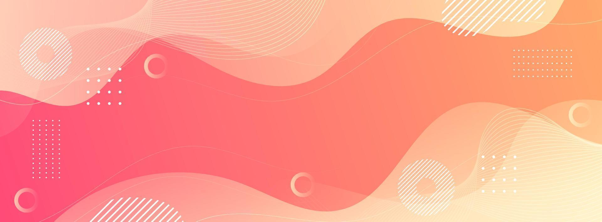 banner background. colorful, elegant gradient orange wave effect vector