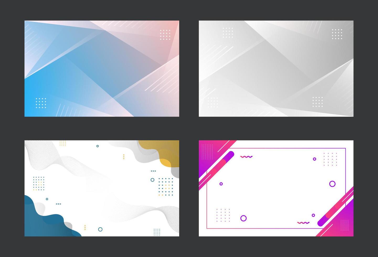 Modern background .geometric style, collection of 4 set .eps 10 vector