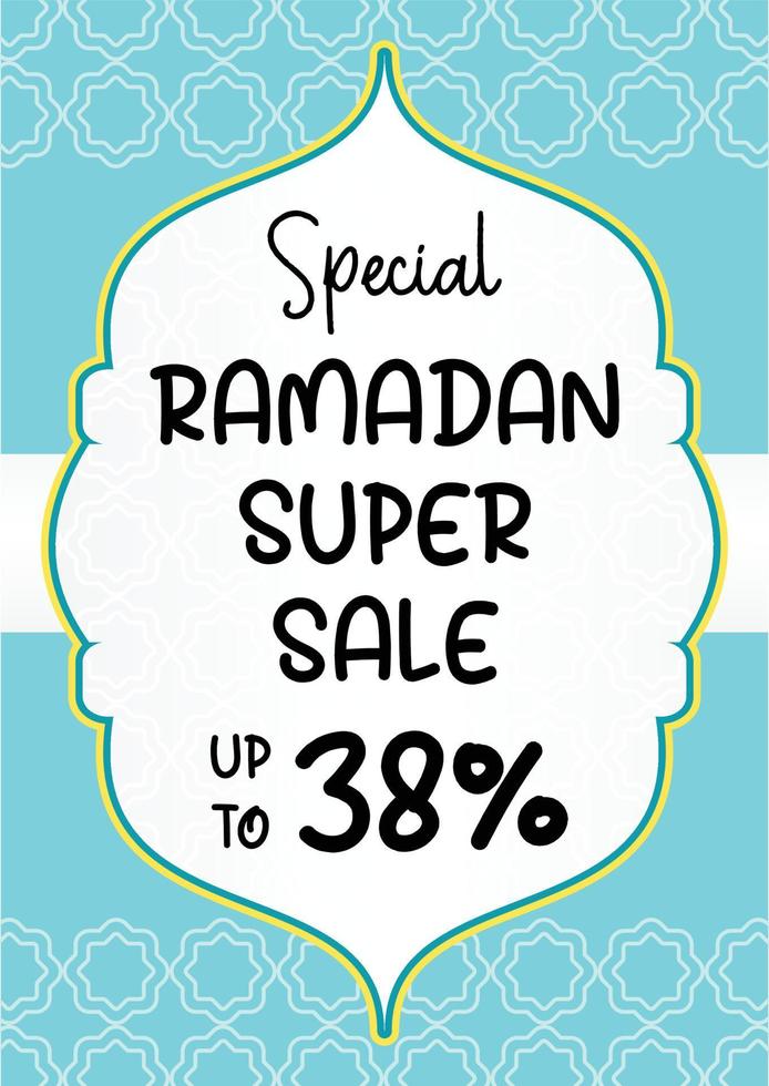 Ramadan sale banner or card design with bright Islamic nuances. Vector illustration of place for text