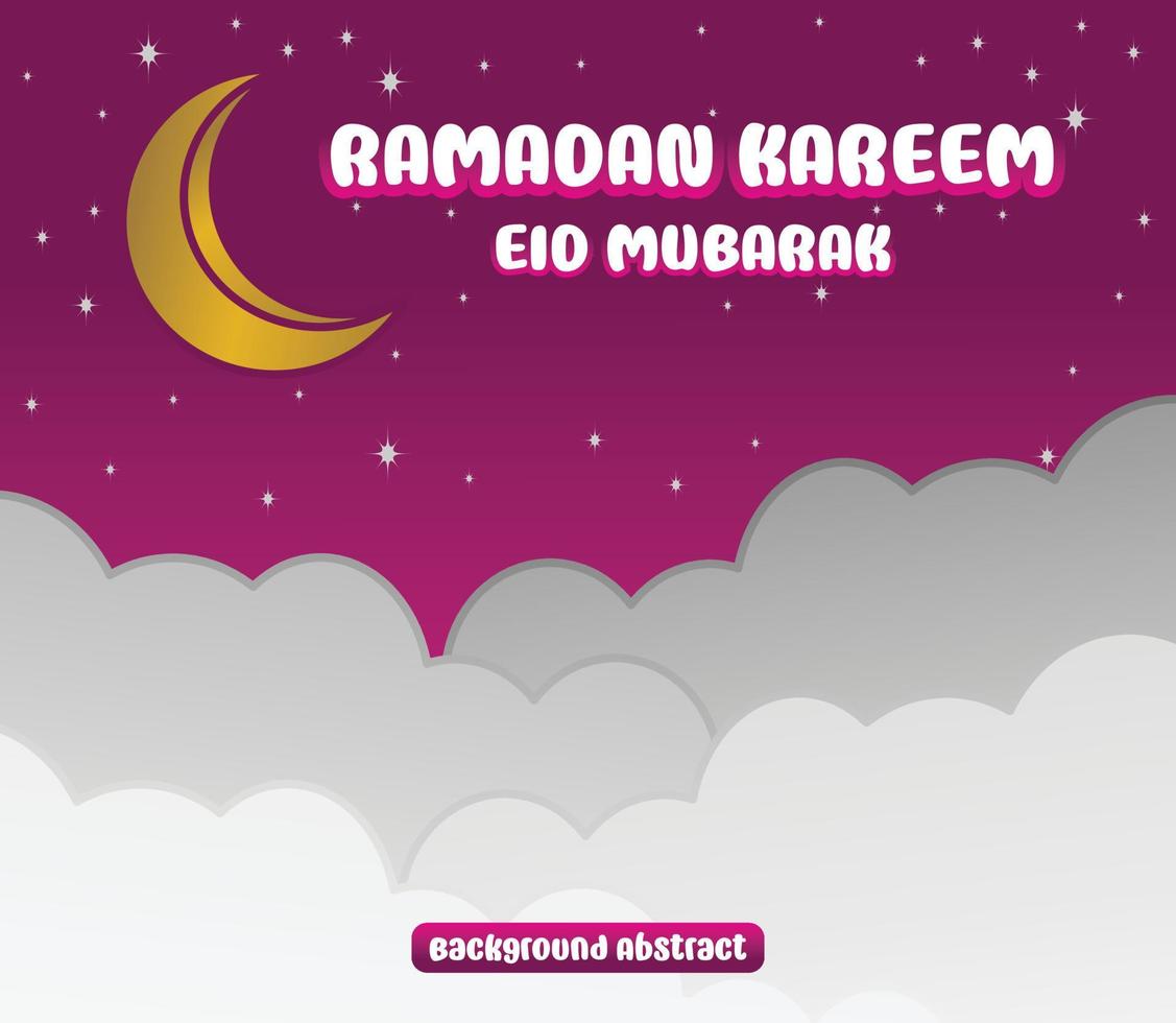 editable Ramadán rebaja póster modelo. con corte de papel adornos, Luna y estrellas. diseño para social medios de comunicación y web. vector ilustración