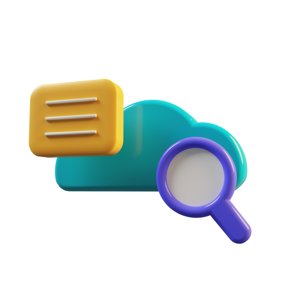 Searching in Cloud with 3d render style png