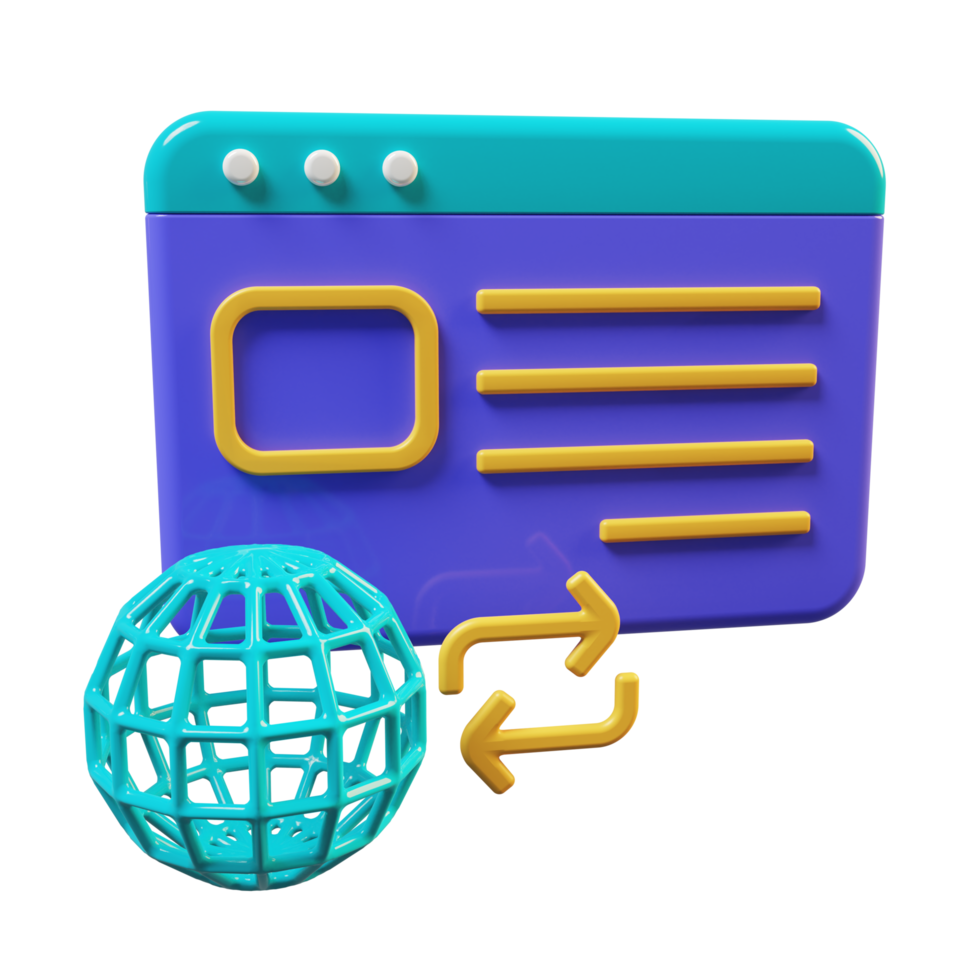 integración 3d icono png