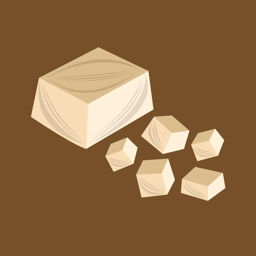 Tofu vector illustration for graphic design and decorative element