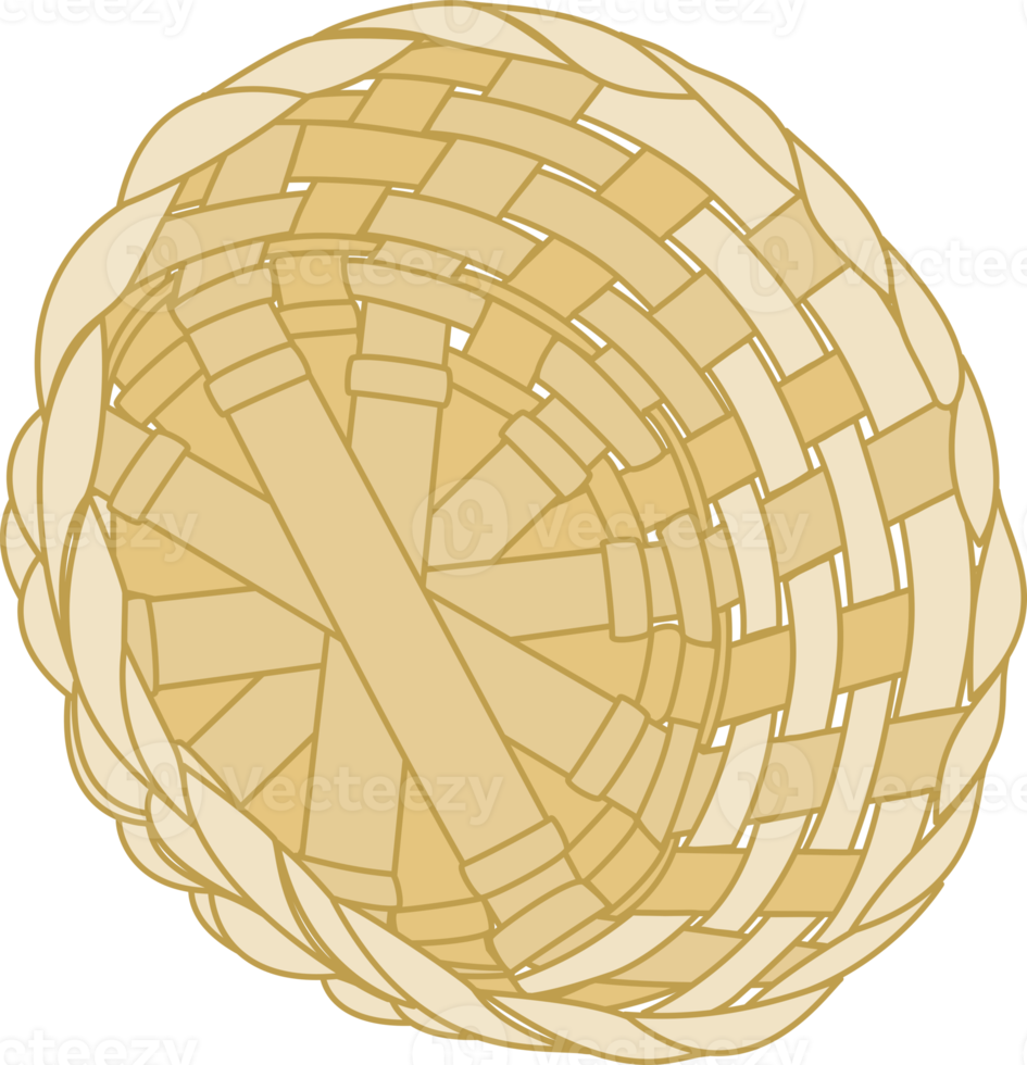 People put painted eggs in a bamboo basket at Easter, besides, the basket is also a useful container png