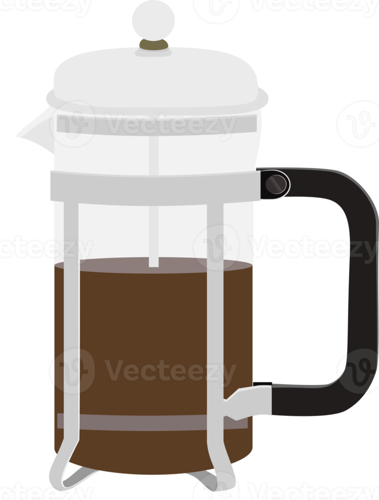 fabbricazione e godendo un' robusto tazza di francese stampa caffè nel il prima colazione non dovrebbe prendere molto lungo. png