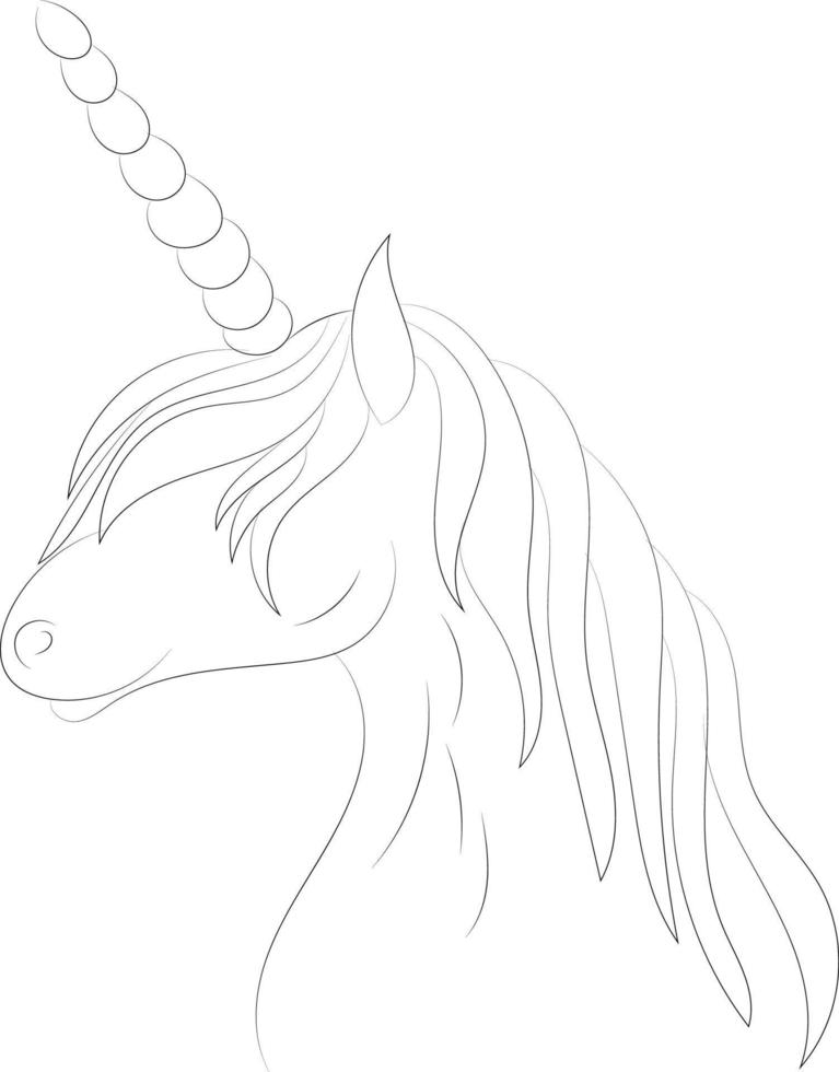 Unicorn Vector Line art coloring pages unicorn illustration for coloring book