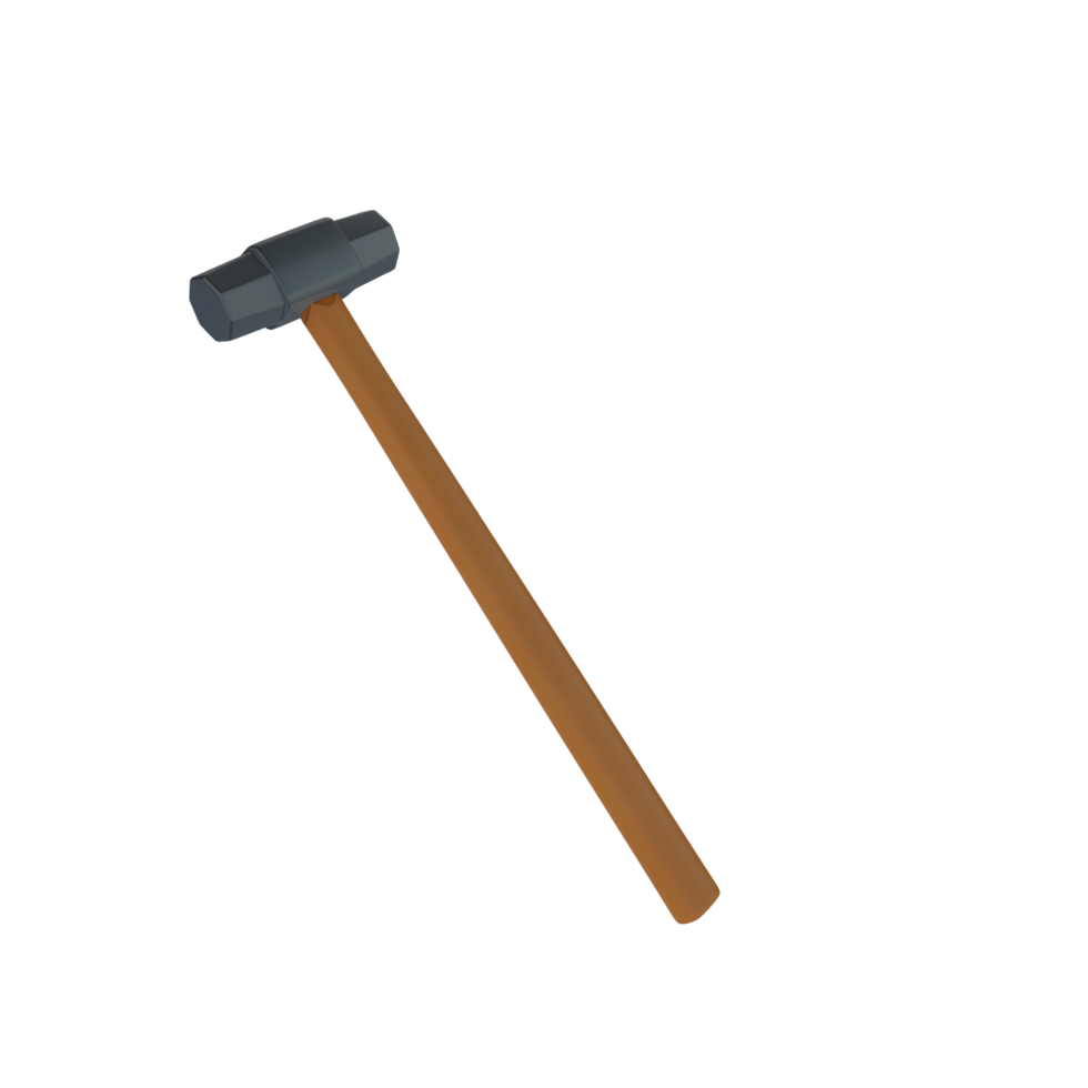 sledge hammer 3D Illustration png