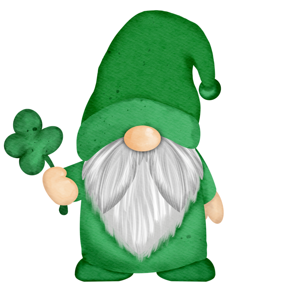 Gnome Character Watercolor St Patrick's Clipart png