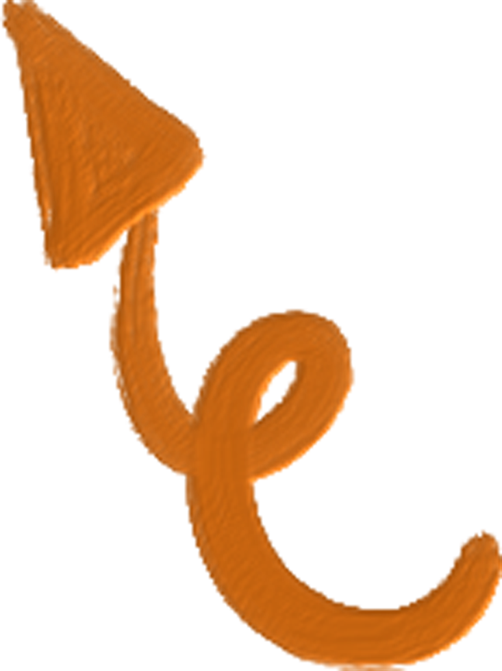 Handdrawn Colorful Paint Arrow png