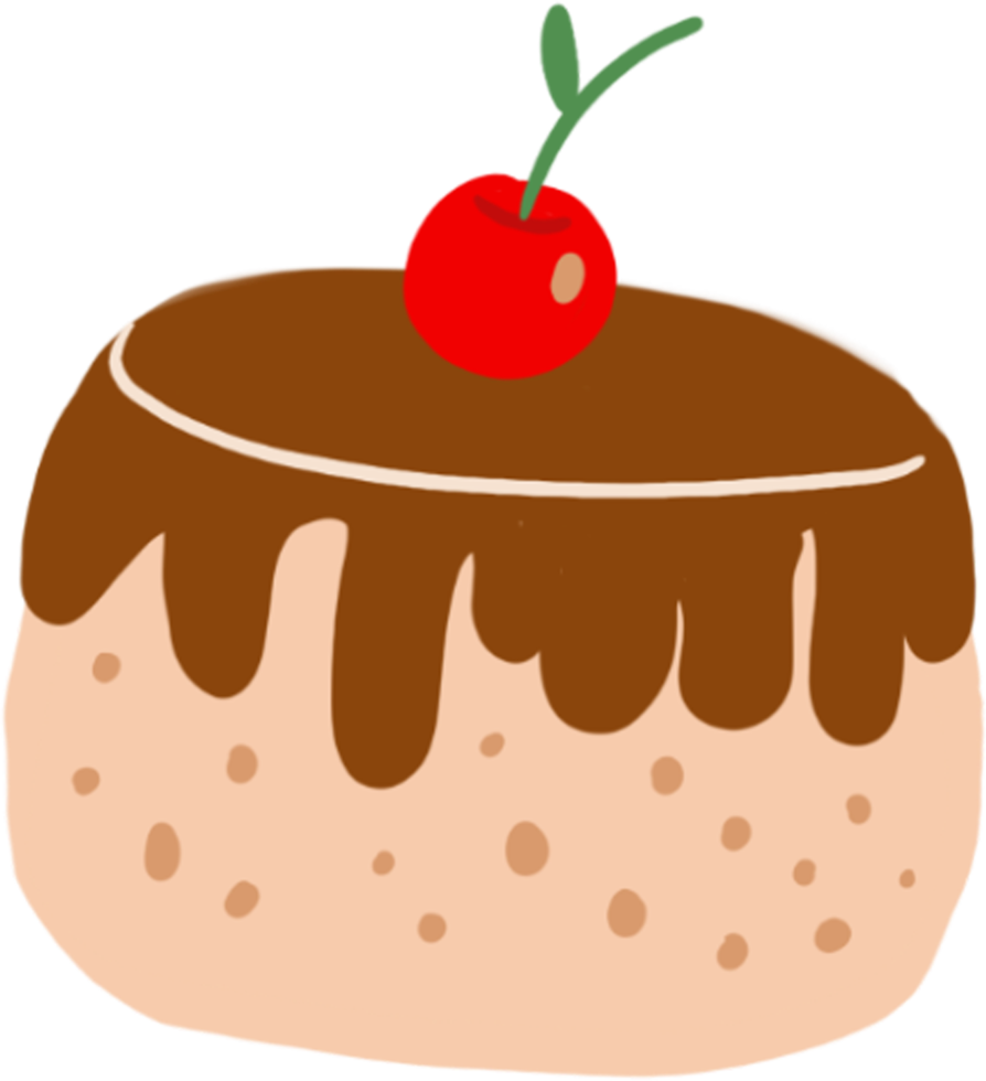 Handdrawn Sweet Cup Cake png