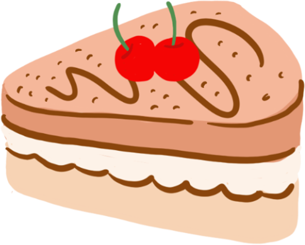 handgemalt Süss Torte Kuchen png