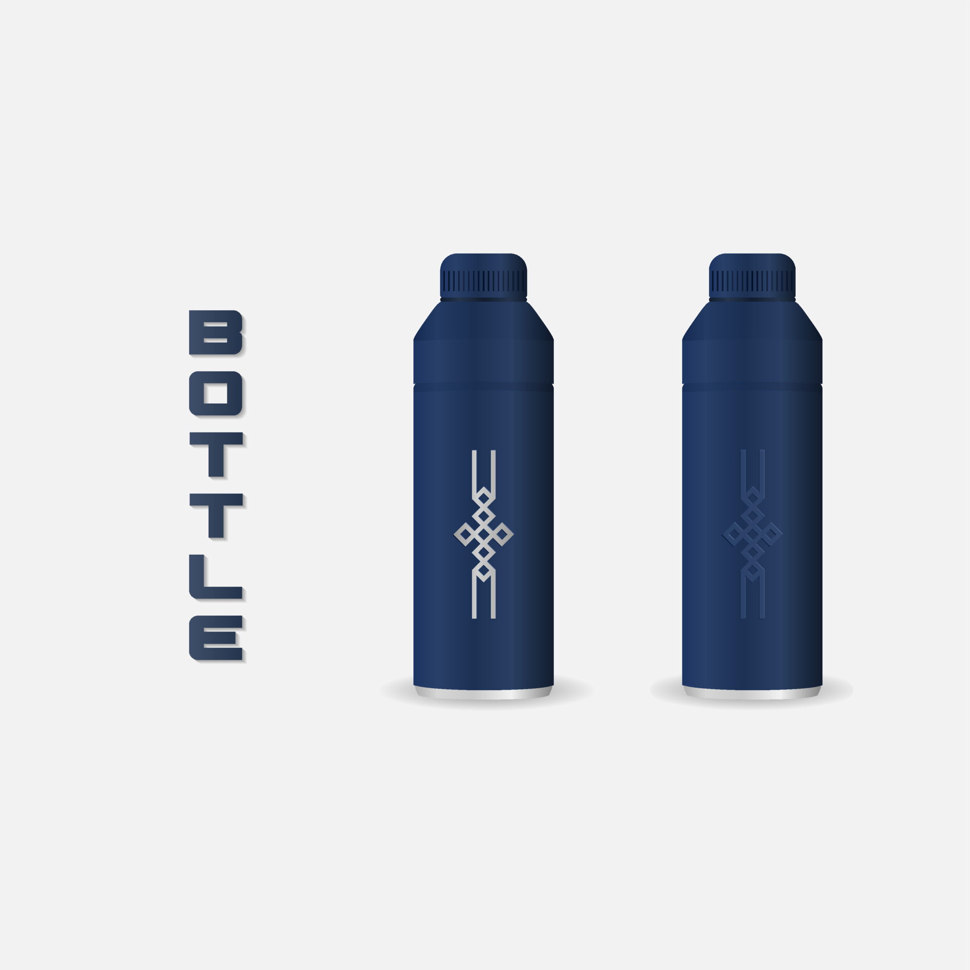 Thermoflask 24oz Water Bottle Template SVG 