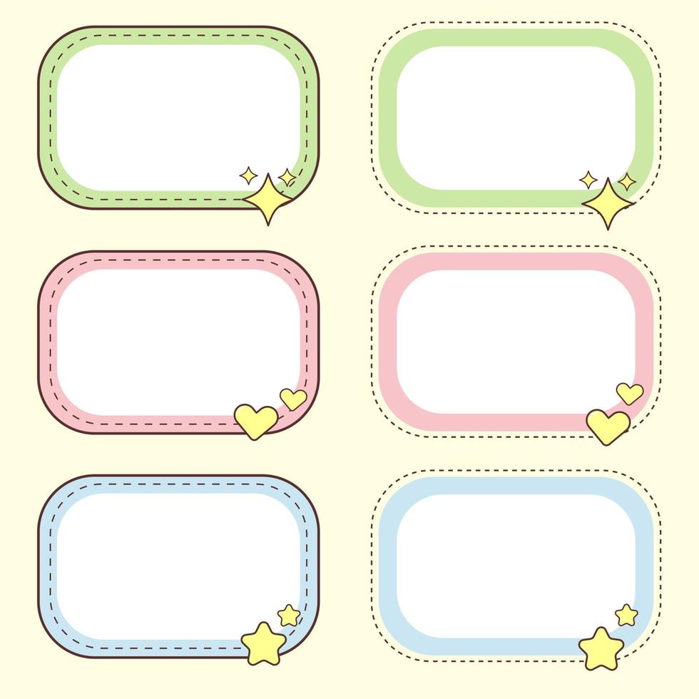 adorable border box collection, Set of cute frames, cute frames collection, Set of vector frames, vector colorful calligraphic frames