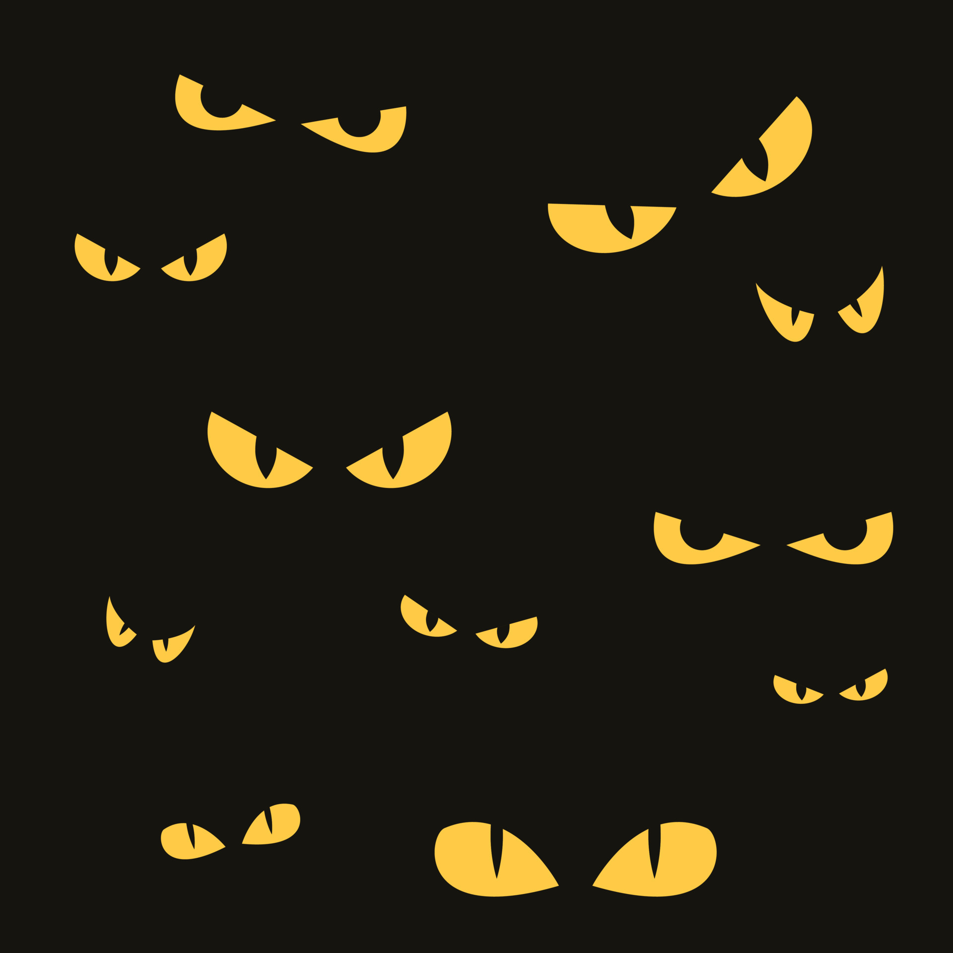 Eyes Set vector illustration, Scary eyes in the dark Halloween, Scary