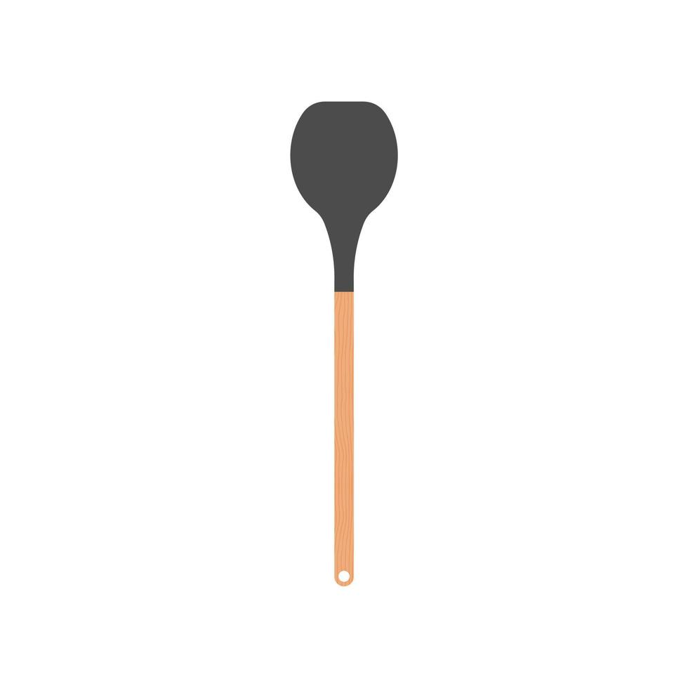 spatula frying food flat design vector illustration. itchen solid spatula clipart vector illustration. Spatula flat vector design. Cooking spatula icon isolated on white.