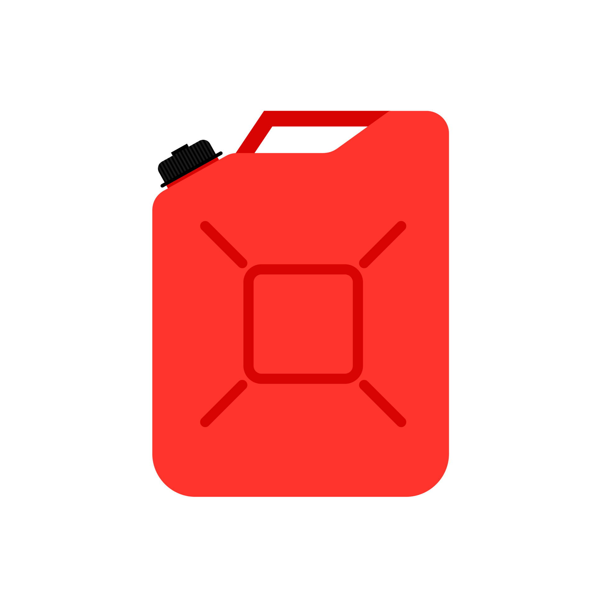 fuel container flat design vector illustration. icon for gasoline