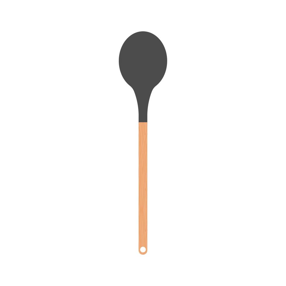 spatula frying food flat design vector illustration. itchen solid spatula clipart vector illustration. Spatula flat vector design. Cooking spatula icon isolated on white.