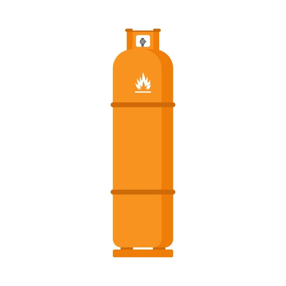 glp plano diseño. inflamable gas tanque icono. propano, butano, metano gas tanque. gas cilindro botella icono. plano ilustración de gas cilindro botella vector icono para web diseño