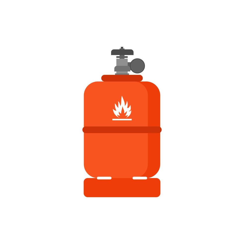 glp plano diseño. inflamable gas tanque icono. propano, butano, metano gas tanque. gas cilindro botella icono. plano ilustración de gas cilindro botella vector icono para web diseño