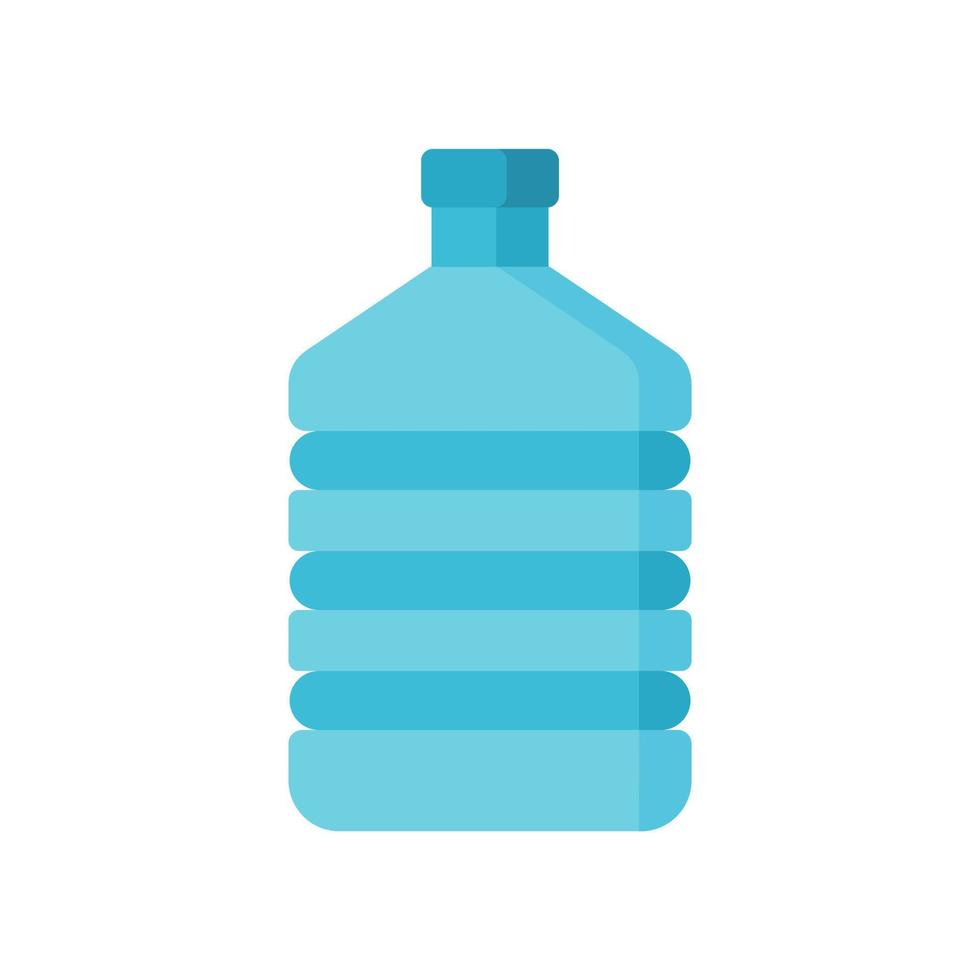 Water gallon flat design template vector. big bottle with clean water. Plastic container for the cooler. Isolated on white background. vector