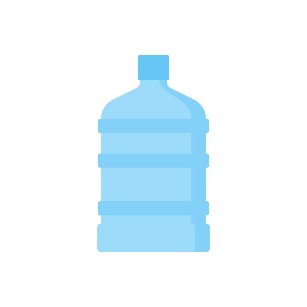 Water gallon flat design template vector. big bottle with clean water. Plastic container for the cooler. Isolated on white background. vector