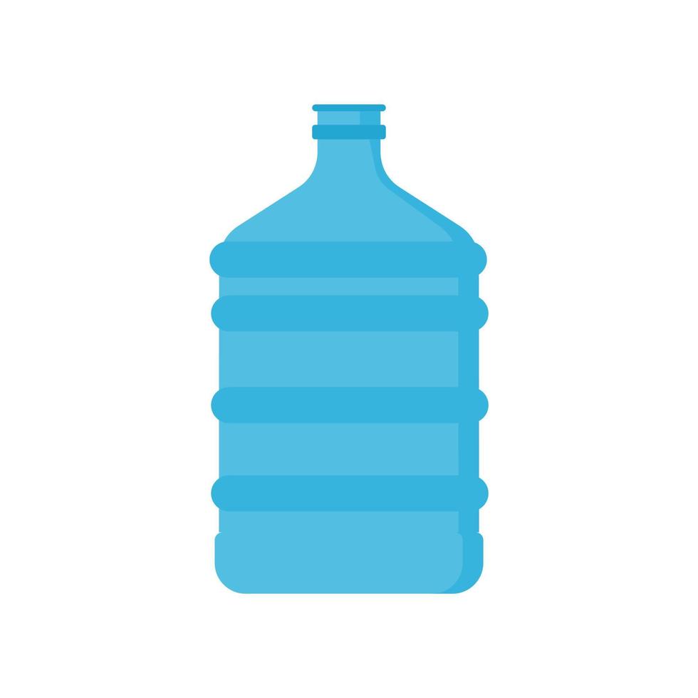 Water gallon flat design template vector. big bottle with clean water. Plastic container for the cooler. Isolated on white background. vector