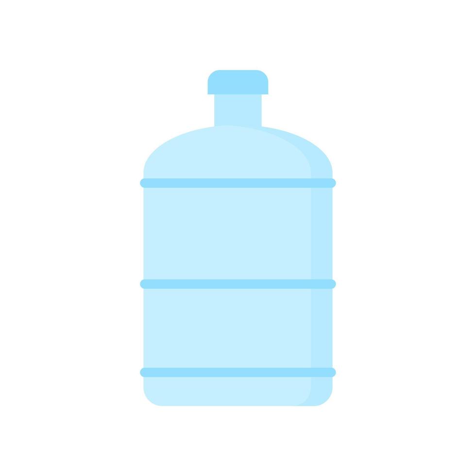 Water gallon flat design template vector. big bottle with clean water. Plastic container for the cooler. Isolated on white background. vector