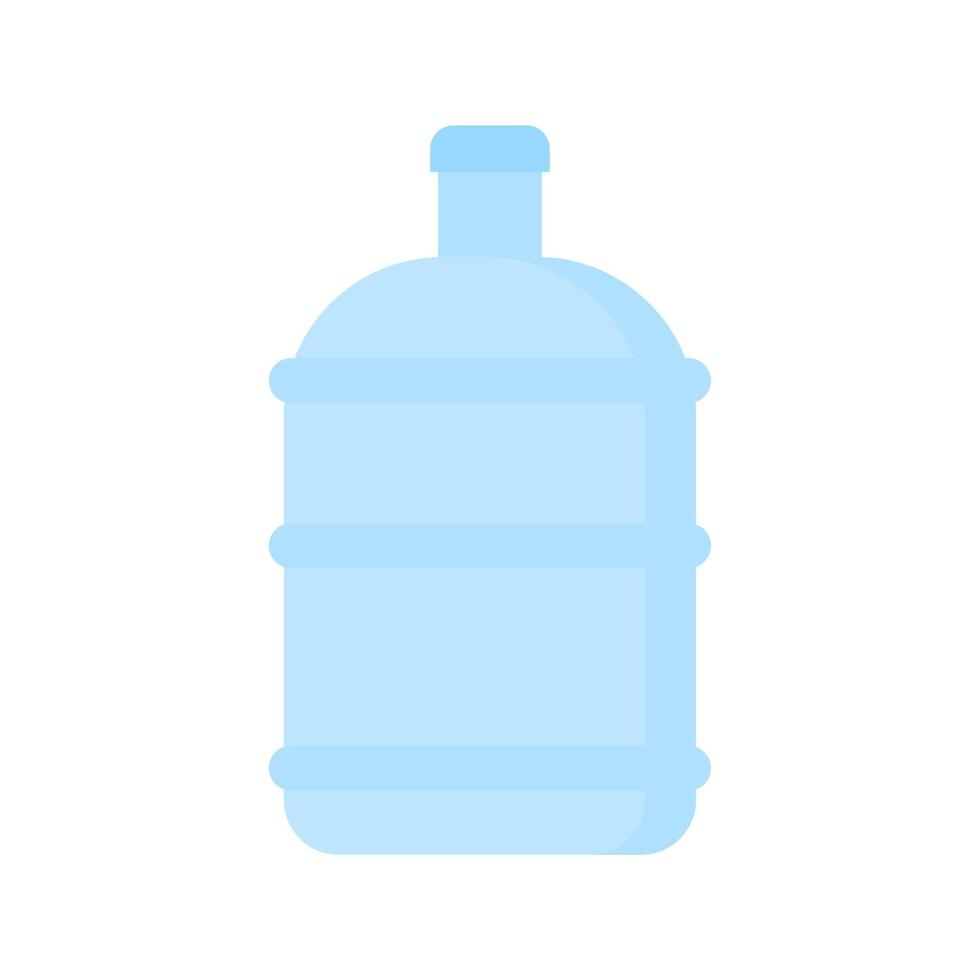 Water gallon flat design template vector. big bottle with clean water. Plastic container for the cooler. Isolated on white background. vector