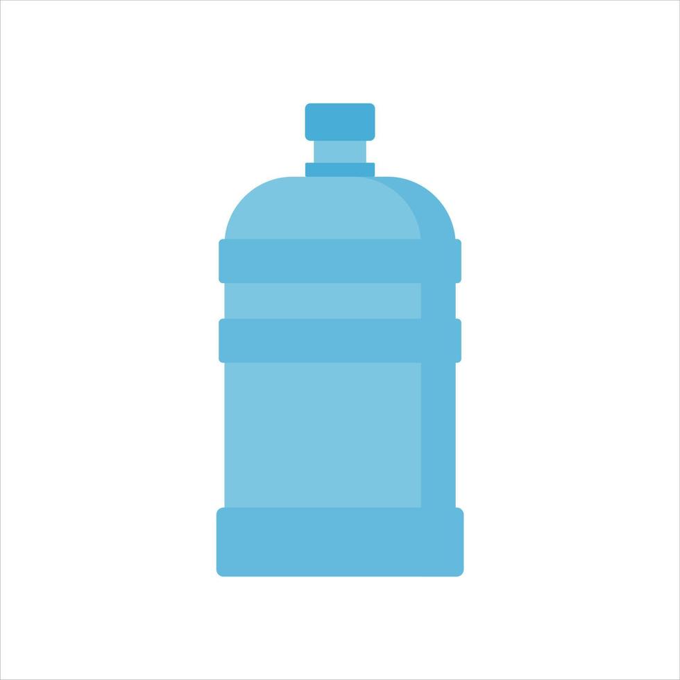 Water gallon flat design template vector. big bottle with clean water. Plastic container for the cooler. Isolated on white background. vector
