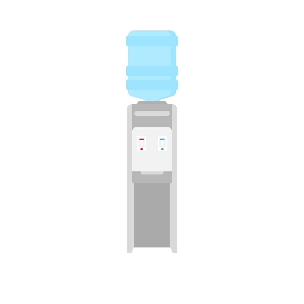 Water dispenser flat design vector illustration. Vector flat cartoon water cooler isolated on empty background-equipment and office interior elements, workplace organization concept,web site banner