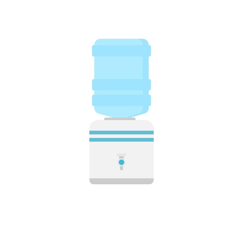 Water dispenser flat design vector illustration. Vector flat cartoon water cooler isolated on empty background-equipment and office interior elements, workplace organization concept,web site banner