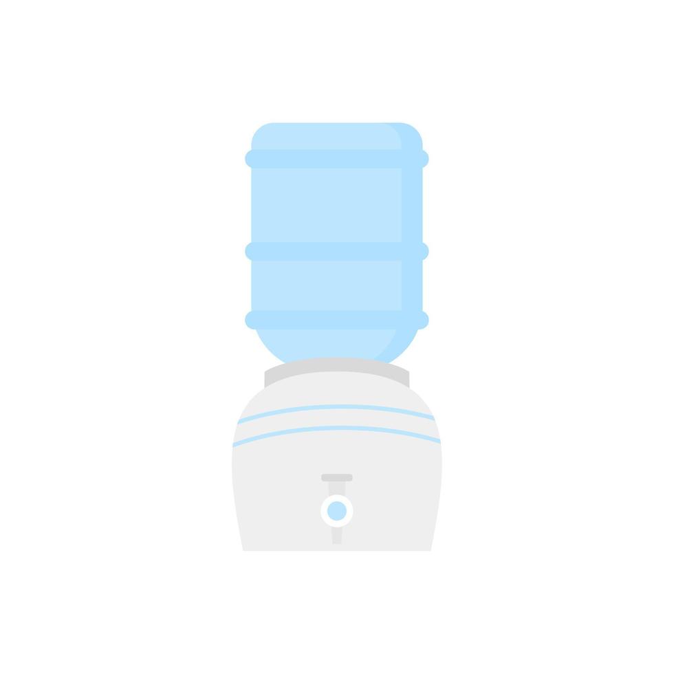 Water dispenser flat design vector illustration. Vector flat cartoon water cooler isolated on empty background-equipment and office interior elements, workplace organization concept,web site banner