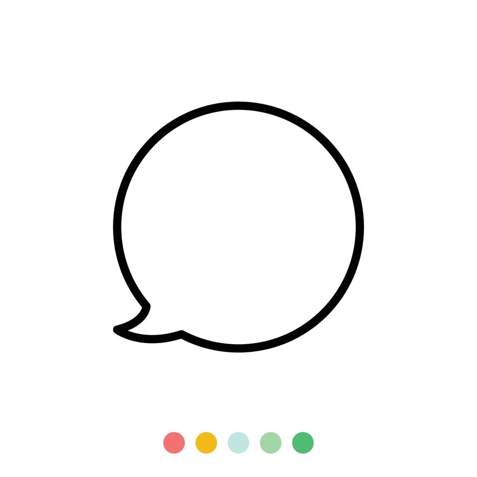 Speech bubbles linear vector element, Text balloon, Vector icon.