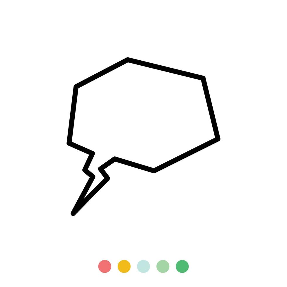 Speech bubbles linear vector element, Text balloon, Vector icon.